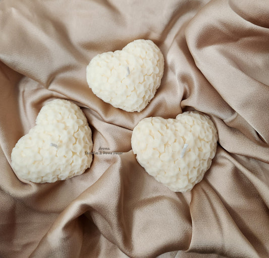 Bougie Coeur fleuri